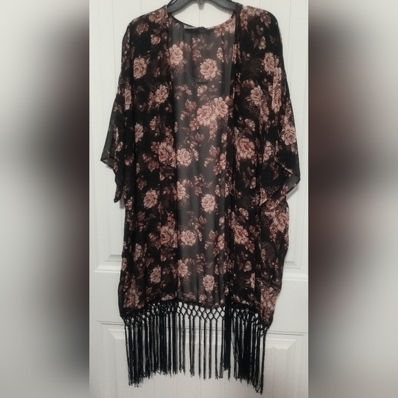 New Floral Cardigan Cover Up /  Size L - Picture 2 of 6